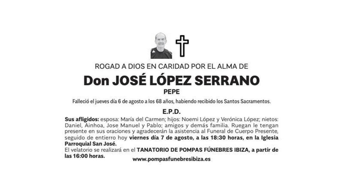 Esquela José López Serrano