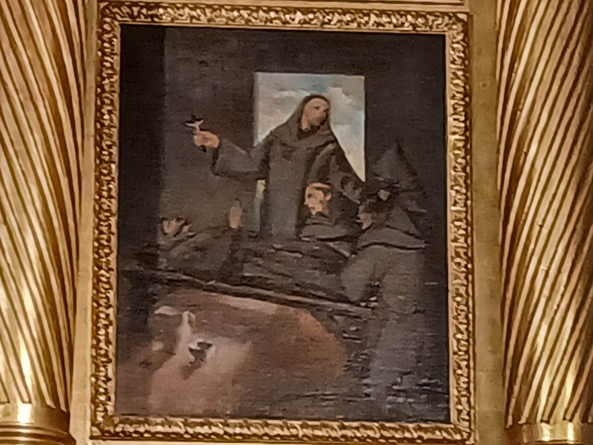 Así es, en detalle, el retablo que los Franco donaron a la iglesia de San Cucao