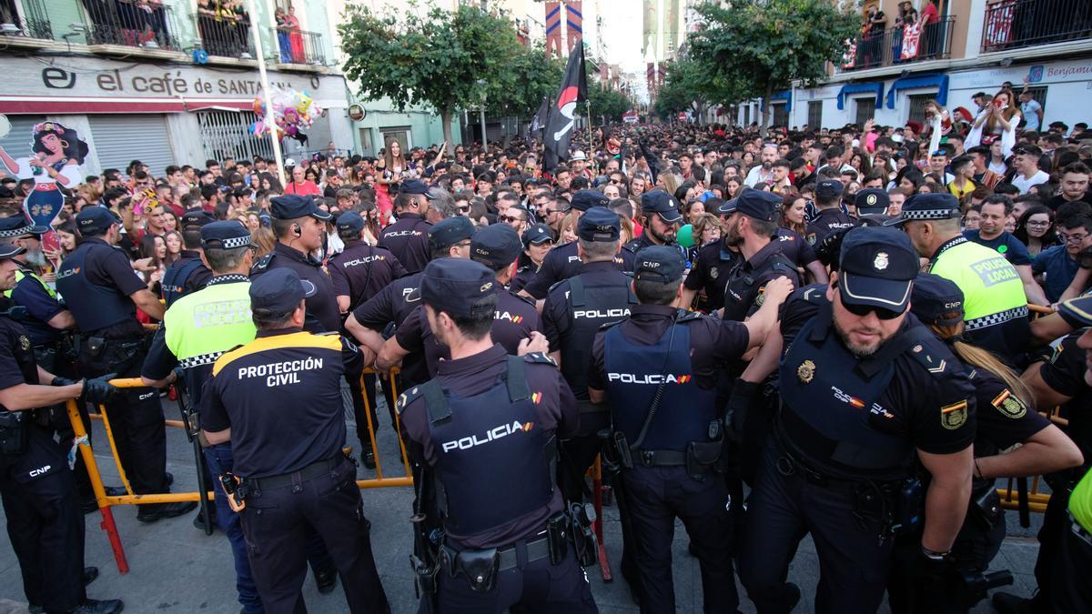 El multitudinario acto de la Entrada de Bandas de Moros y Cristianos de Elda del año 2019.