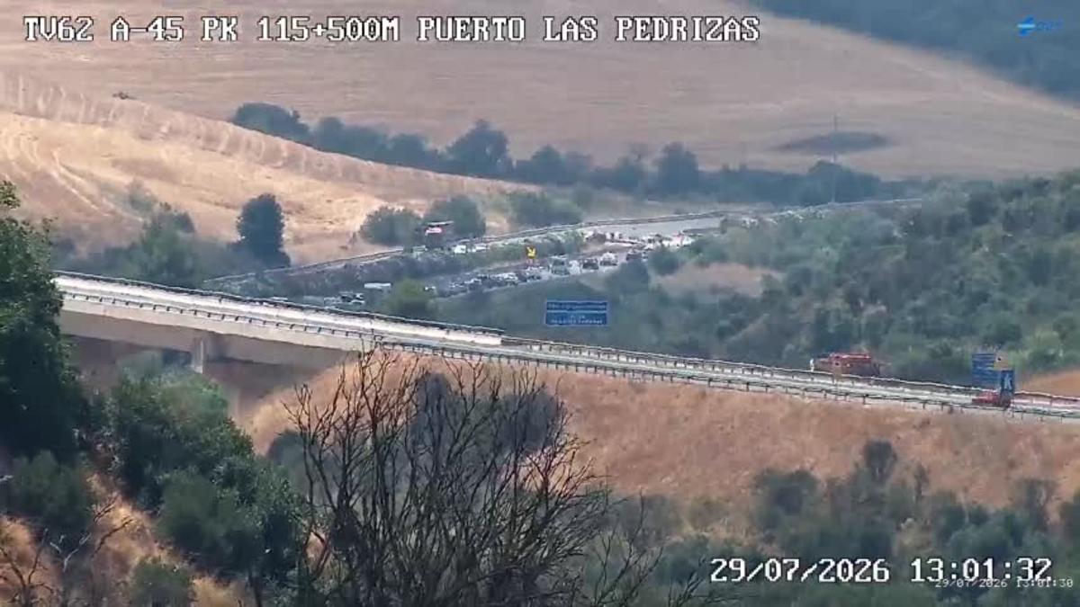 Retenciones a la altura del Puerto de las Pedrizas