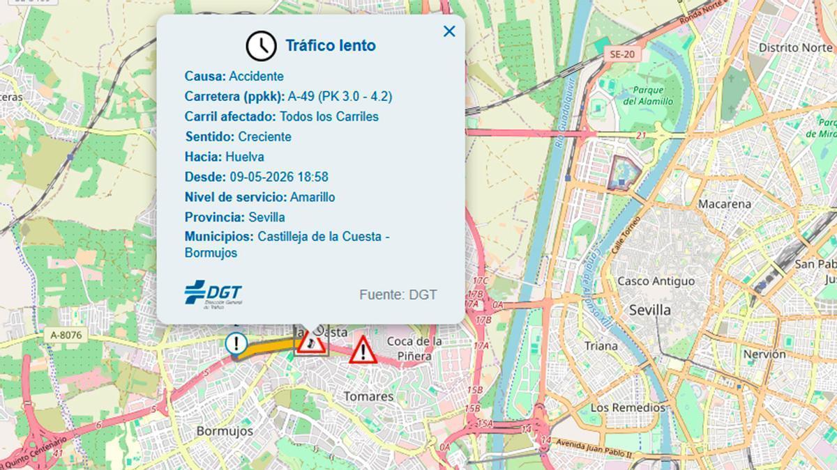Siatuación del accidente.