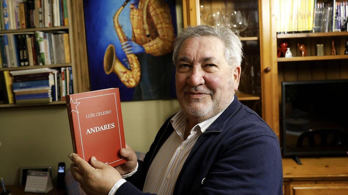 Luís Celeiro, coa súa obra ‘Andares’