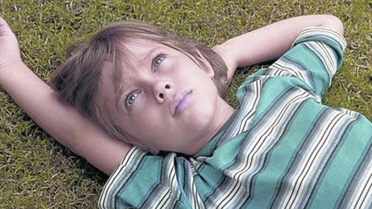 Ellar Coltrane, de niño, en un fotograma de 'Boyhood'.