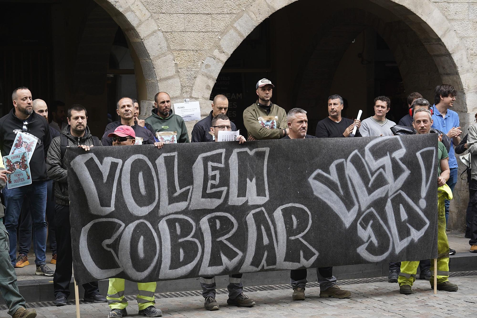 Nova protesta dels treballadors municipals de Girona