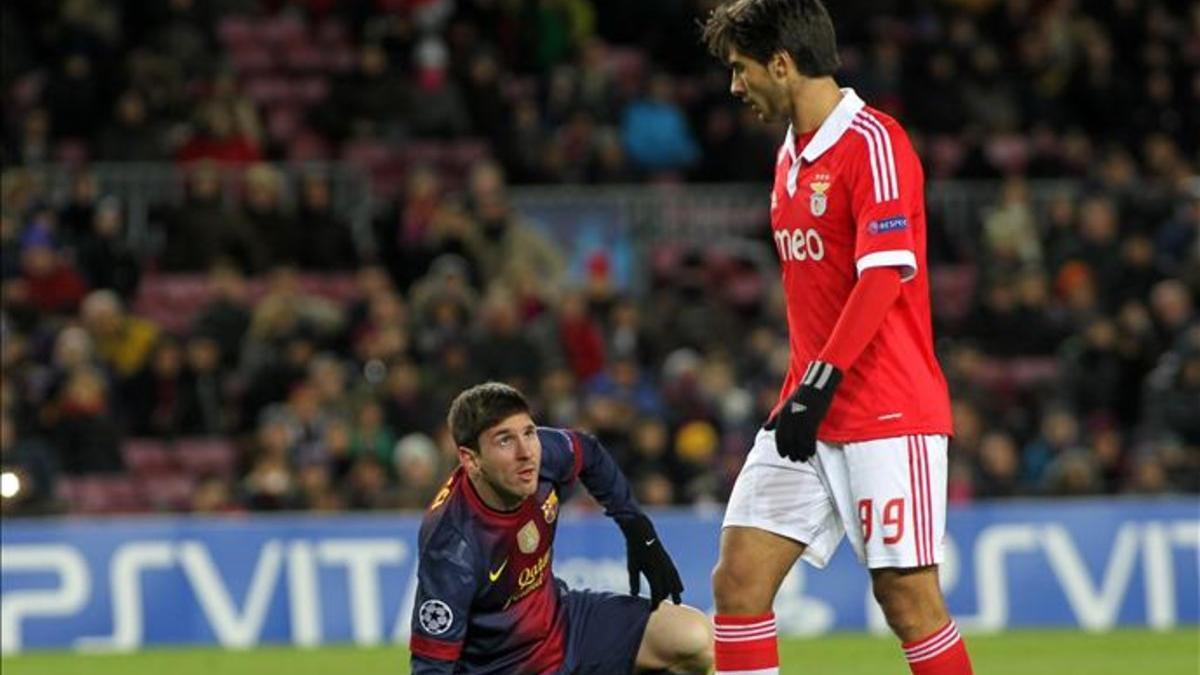 André Gomes se midió a Messi en 2012 siendo del Benfica. Ahora serán compañeros