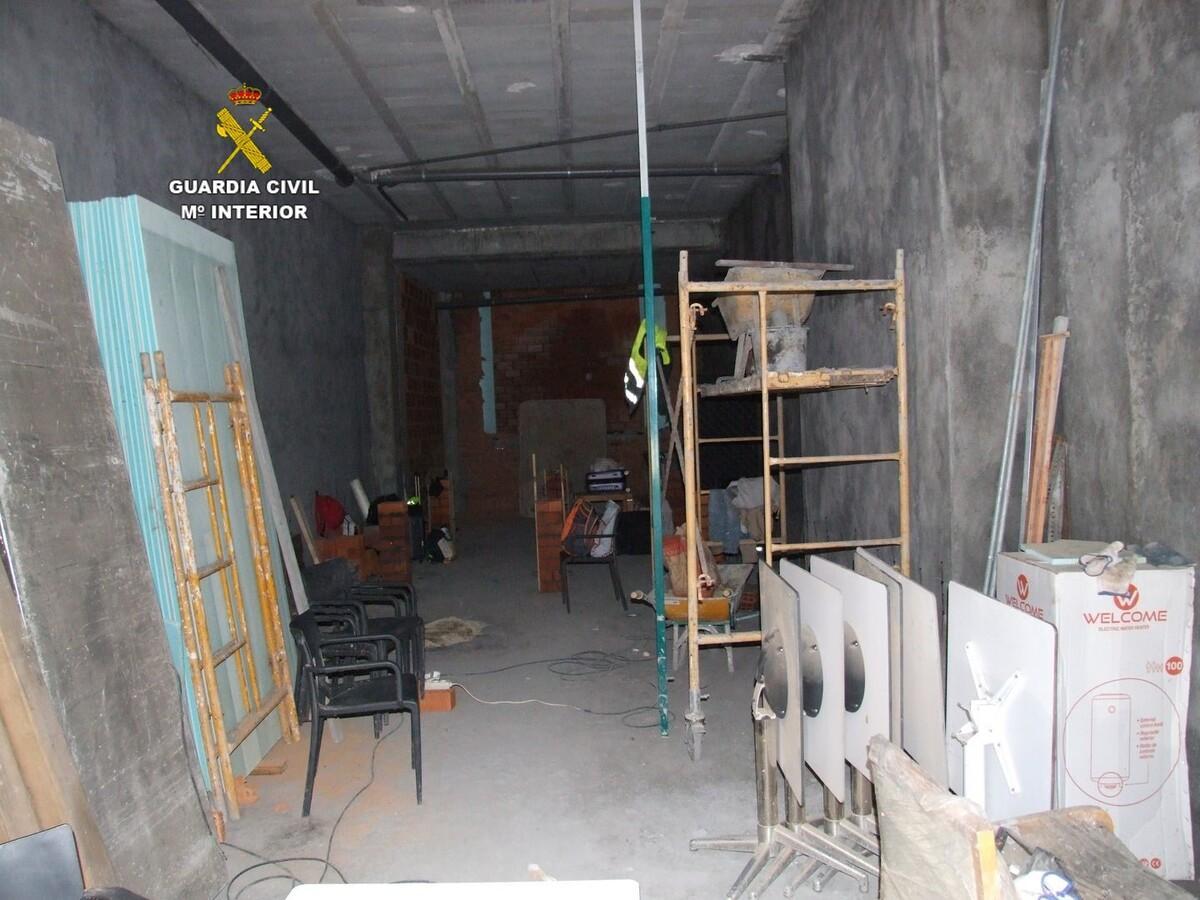 Espacio en el que convivían las cuatro víctimas