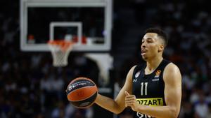 Dante Exum, en acción, en el quinto partido del Wizink Center de Madrid