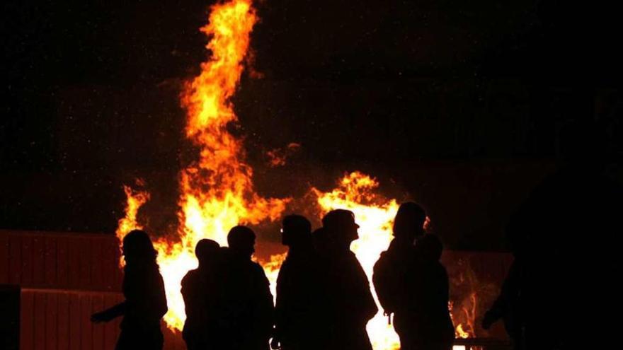 La zona de Figueiroa recuperó el pasado año su tradicional &quot;lumeiro&quot;. // Bernabé