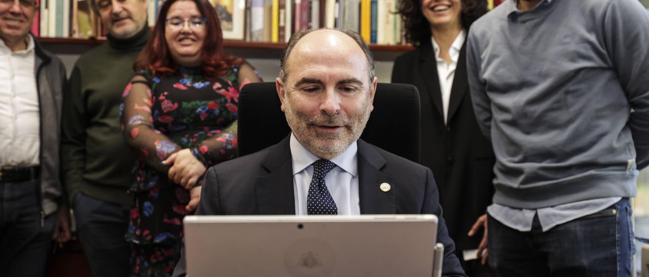 Ignacio Villaverde, durante la presentación de su candidatura para las elecciones.