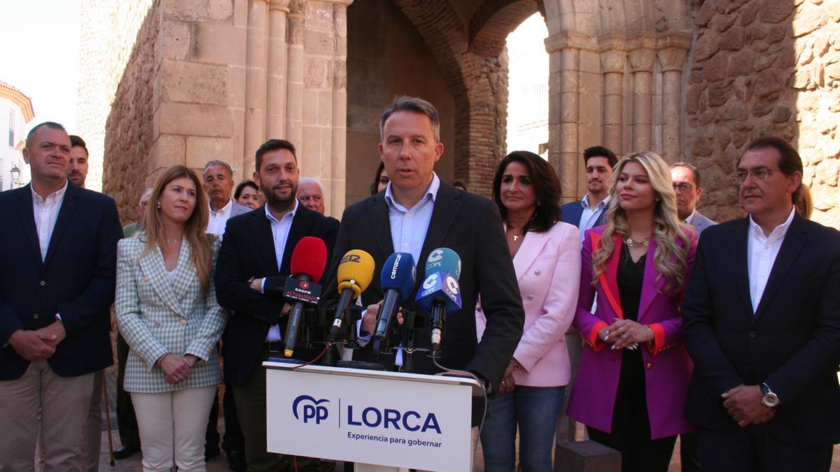 El presidente del Partido Popular durante la presentación de la candidatura.