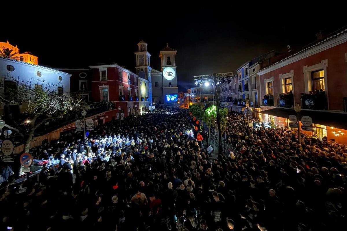 Plaza del Ayuntamiento, en la Noche de los Tambores de Mula