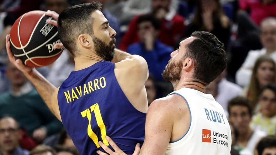 Juan Carlos Navarro, ante Rudy Fernández