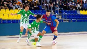 Sergio Lozano, en el último Barça-Betis