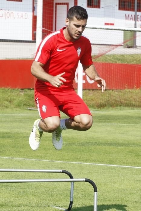 Entrenamiento del Sporting, lunes