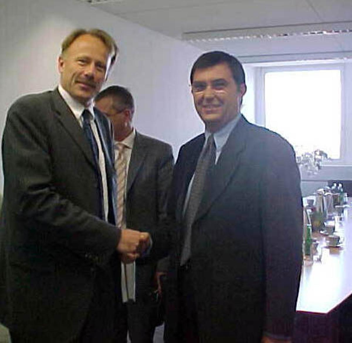 Alomar con el ministro de medio ambiente alemán Alomar con el ministro de medio ambiente alemán
