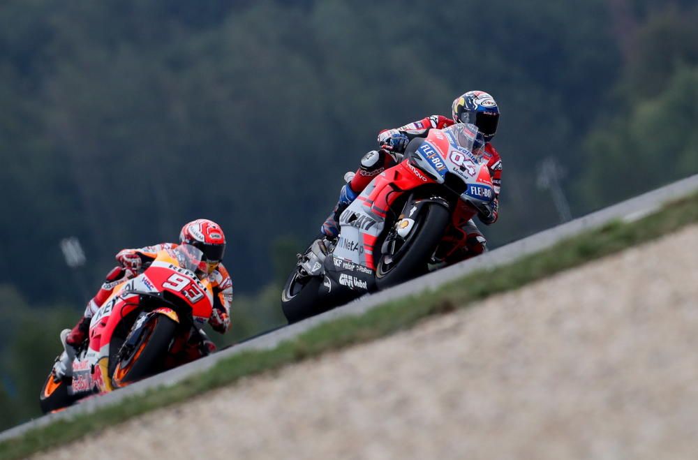 Dovizioso ganó en Moto, GP, el portugués Oliveira en Moto 2 y Din Gianniantonnio en Moto 3.