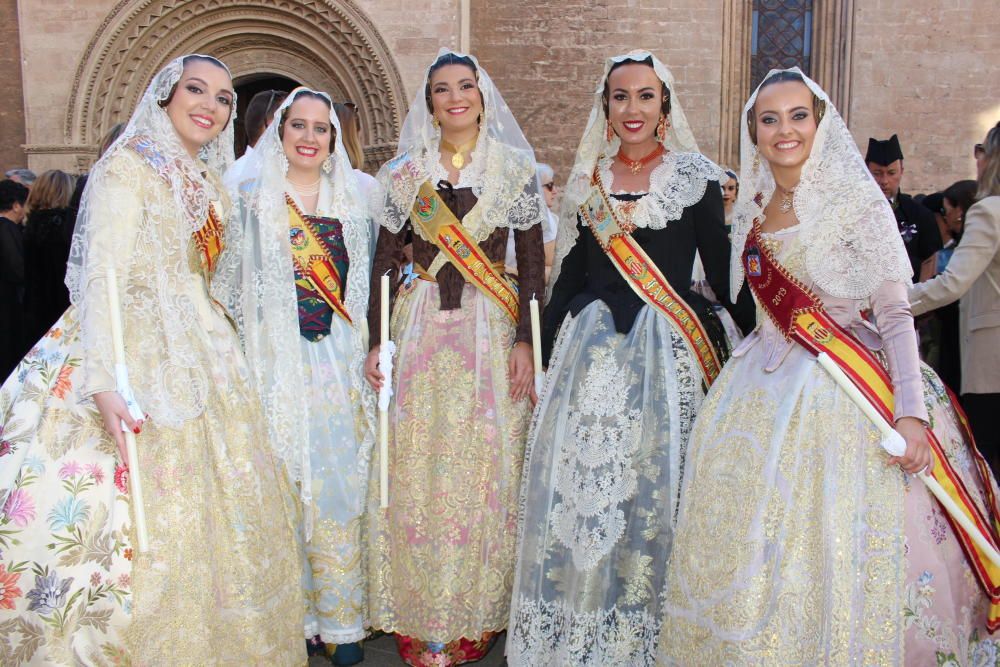 Falleras mayores 2019 en la Procesión de la Virgen