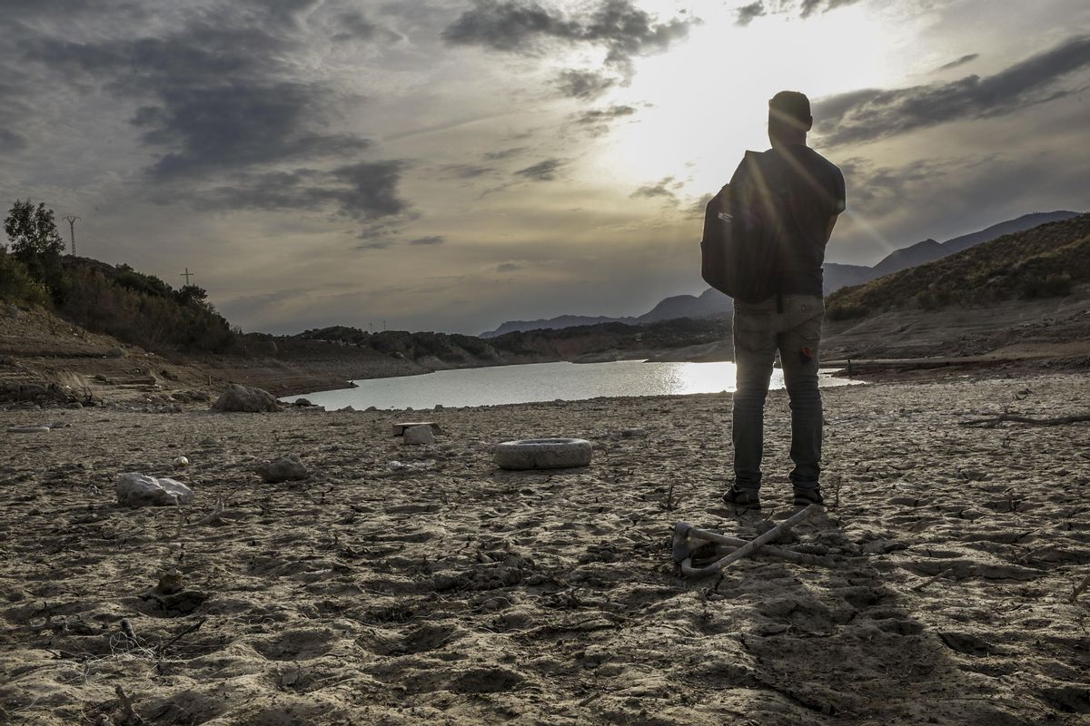 El pantano de Crevillent bajo mínimos.