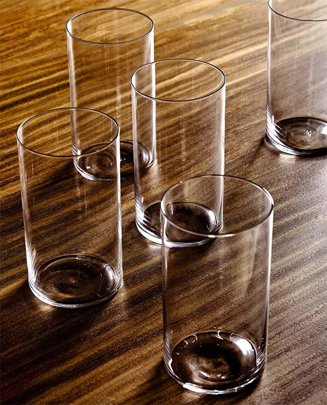 Vaso alto de vidrio