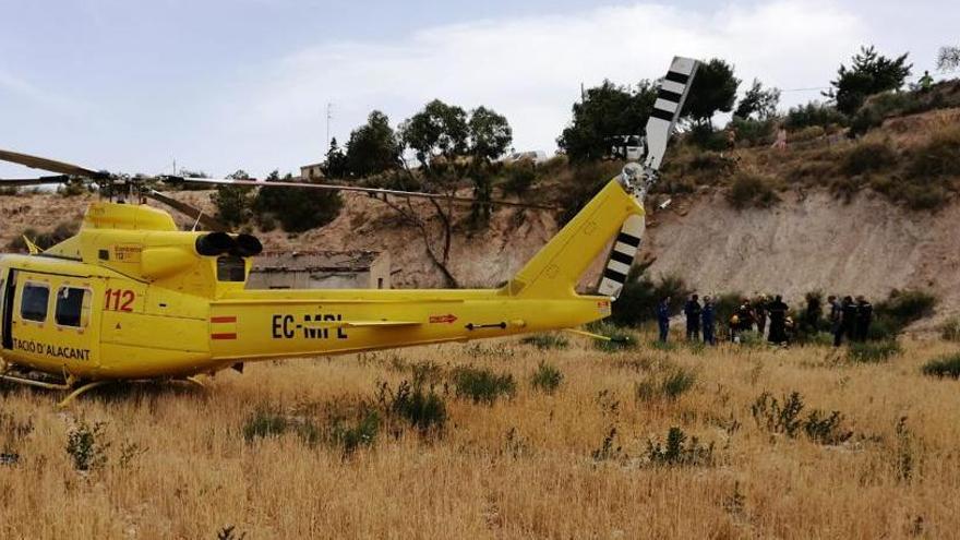 Un instante del rescate efectuado esta tarde