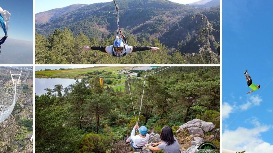 Tirolinas de vértigo y otros planes para liberar adrenalina en Galicia y Portugal