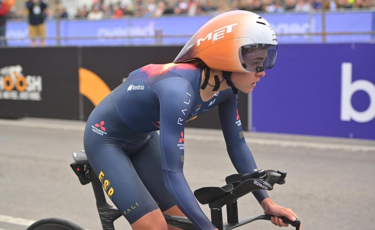 Paula Blasi, durante la contrarreloj.