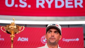 Keegan Bradley, en su presentación este martes como nuevo capitán del equipo estadounidense de la Ryder