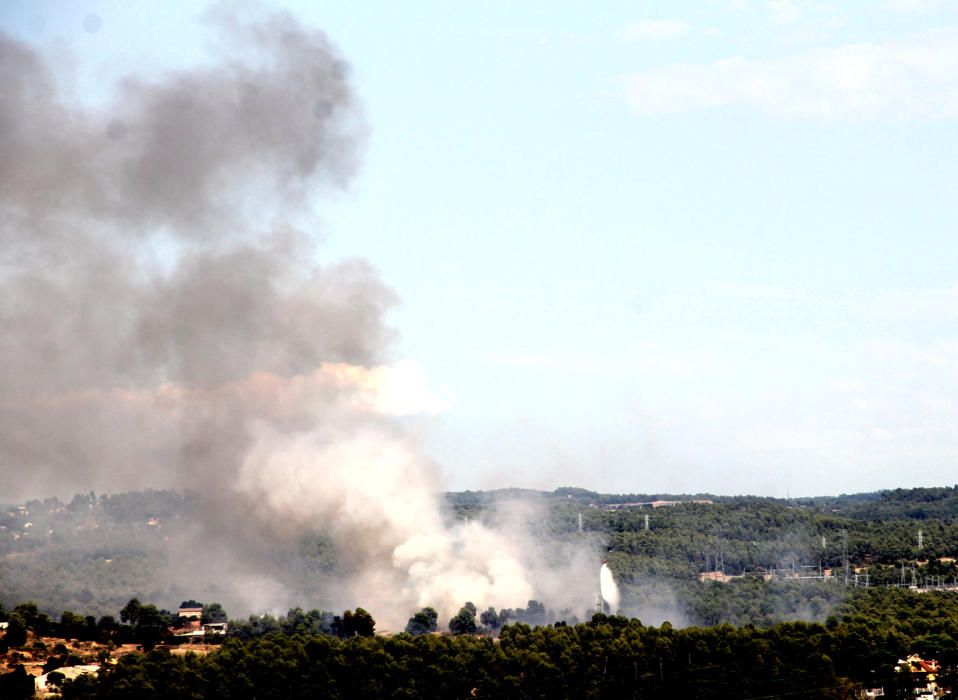 Incendi forestal a Navarcles, el segon en dos dies