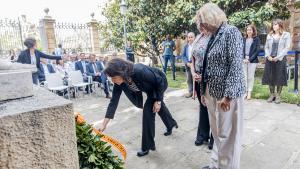 La presidenta del Parlament, Anna Erra, durante el homenaje a las víctimas del franquismo