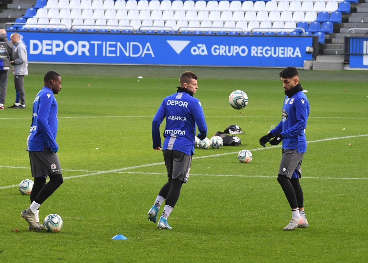 Entrenamiento del Deportivo en la 2019-20