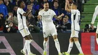 El martillo de Joselu coloca al Real Madrid líder
