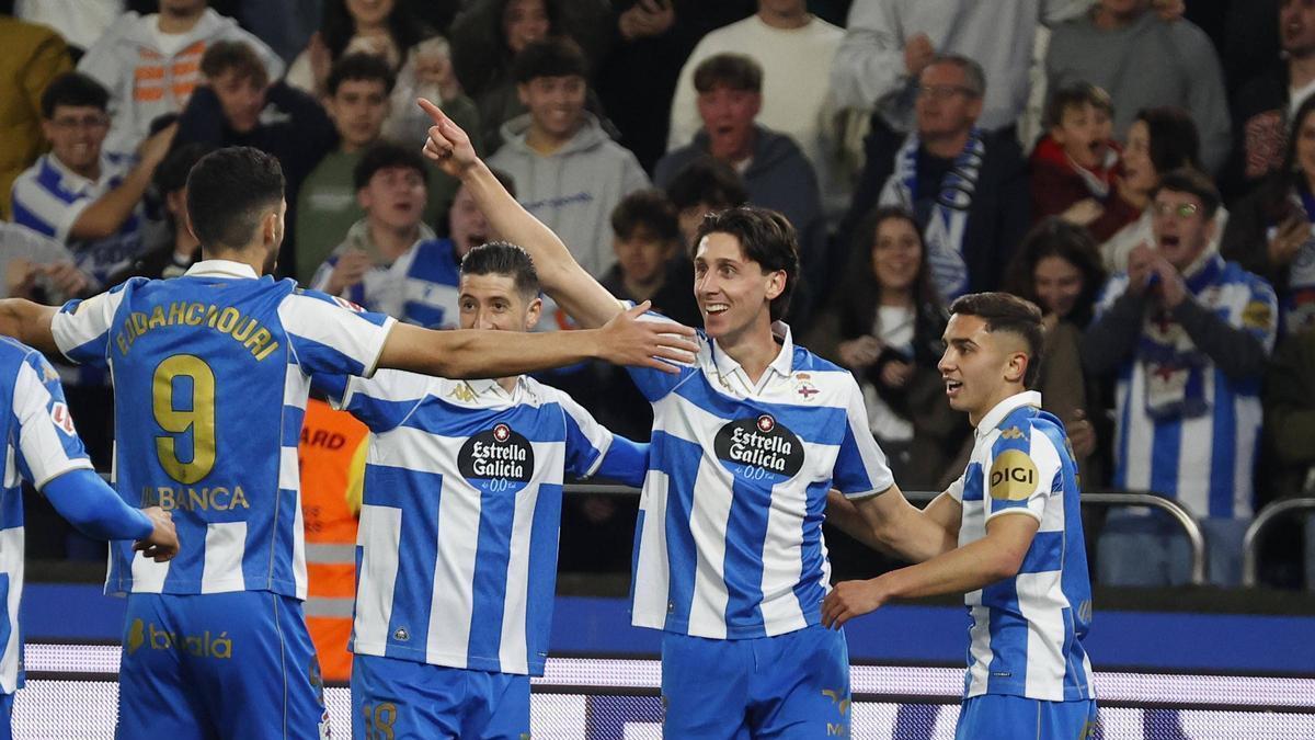 Mulattieri festeja el gol de la victoria frente al Zaragoza.