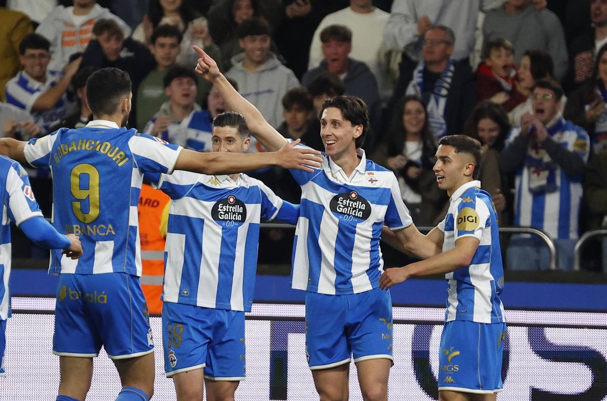 Mulattieri festeja el gol de la victoria frente al Zaragoza.