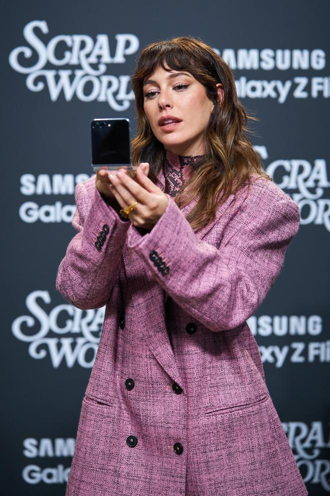 Blanca Suárez durante el evento de presentación de Samsung x ScrapWorld