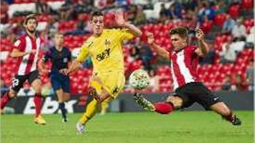 Jairo, en el moment de marcar el seu primer gol oficial amb el Girona.