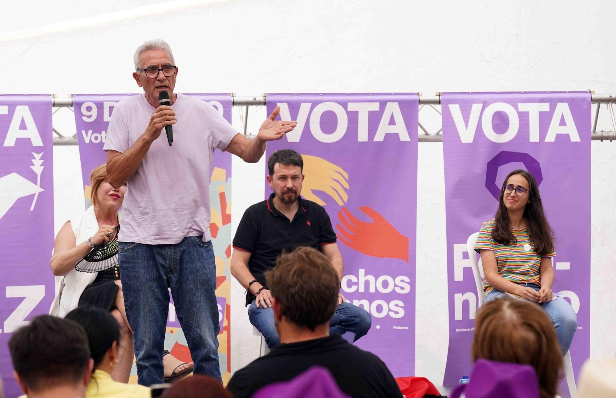 Mitin de Podemos, con Pablo Iglesias, en el Parque de Huelin 
