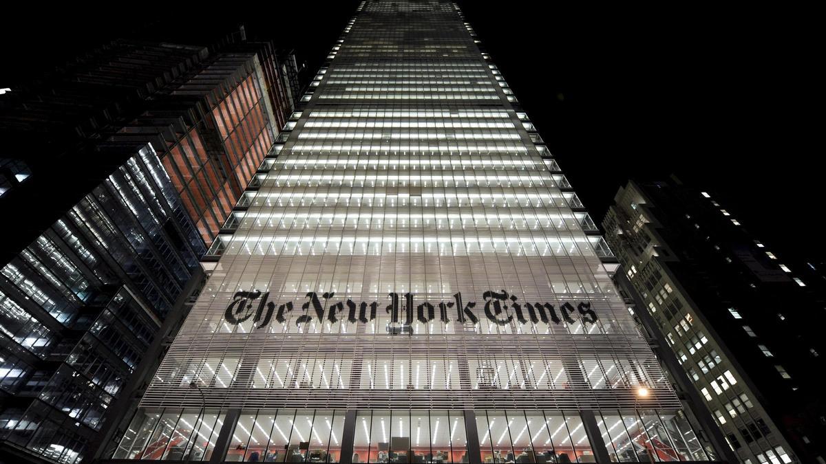 Fotografía del edificio de The New York Times.