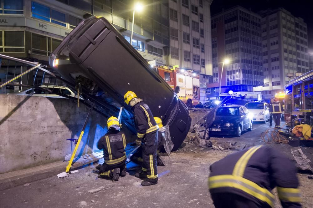 Aparatoso accidente de madrugada en Juan Flórez