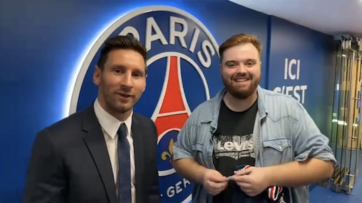 La conversación de Messi e Ibai mientras le firmaba la camiseta: "Te falta fuerza Leo, estás cansado"