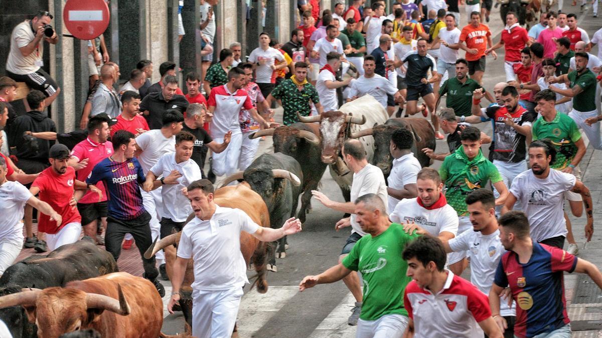 Imagen de archivo del encierro de cerriles de les Penyes en Festes del año 2025.