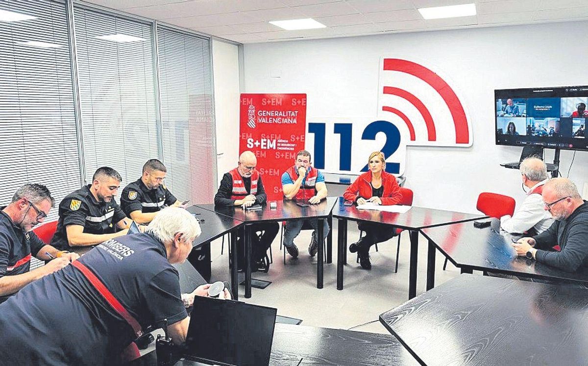 Asistentes presenciales a la reunión del Cecopi en la única foto que existe del 29 de octubre.