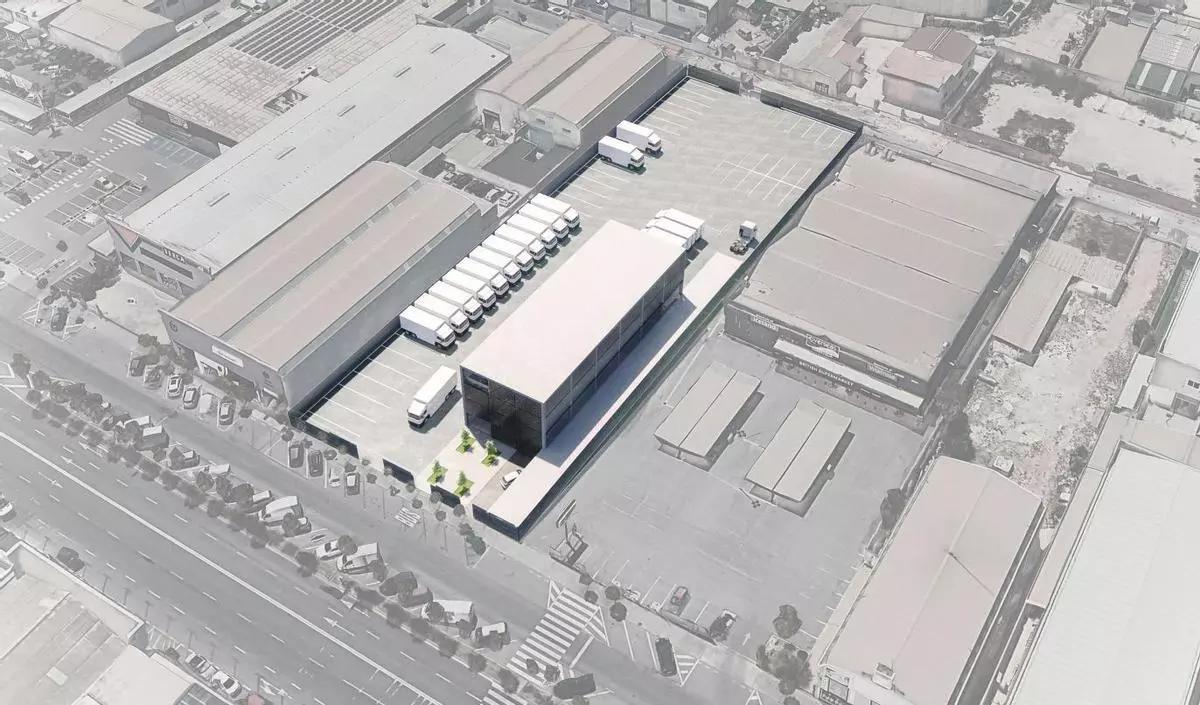 Расположение новой штаб-квартиры.  Слева — проспект Кортес Валенсианас.