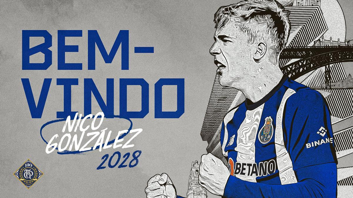 ¡Es oficial! El Porto presenta a Nico González como nuevo jugador