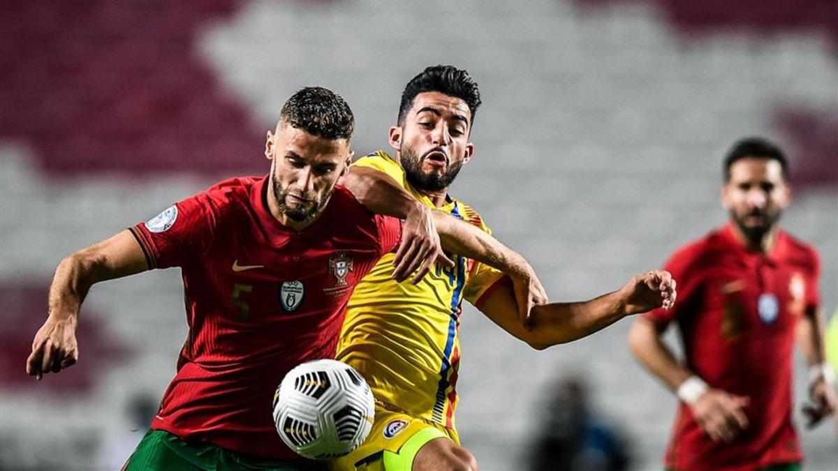 Domingos Duarte, con la camiseta de la selección portuguesa