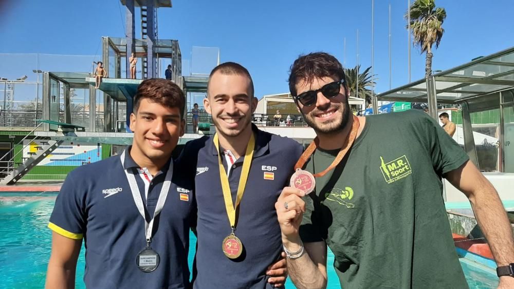 Podios de Adrián Abadía y xisca Bauzá en la Pepsi Diving Cup