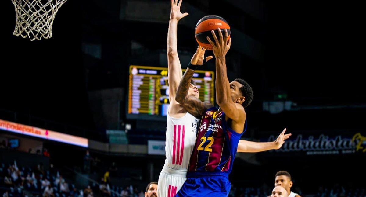 Higgins fue un ciclón en el tercer cuarto (14) y el Barça se llevó el triunfo de Madrid