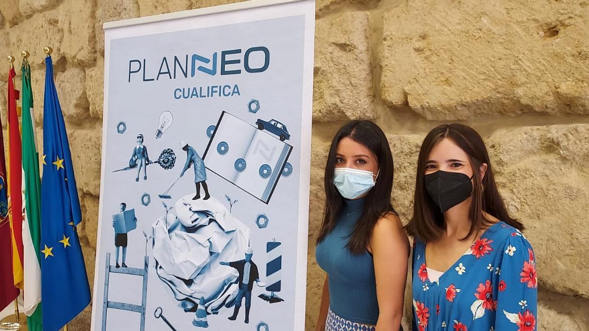 Cintia Bustos y Alicia Rosuna en la presentación del programa Planneo Cualifica 2021.