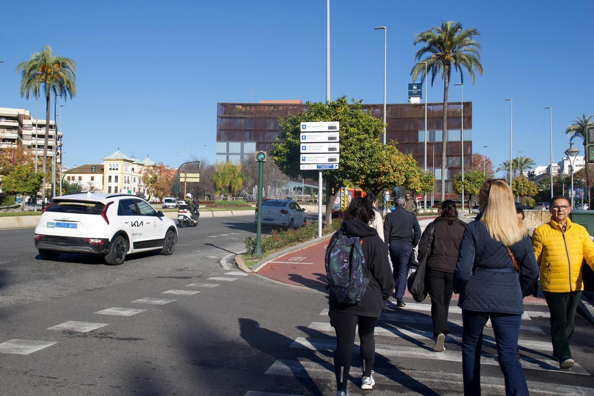 Final de la avenida de Vallellano, donde se prevé la construcción del parking Puerta de Córdoba.