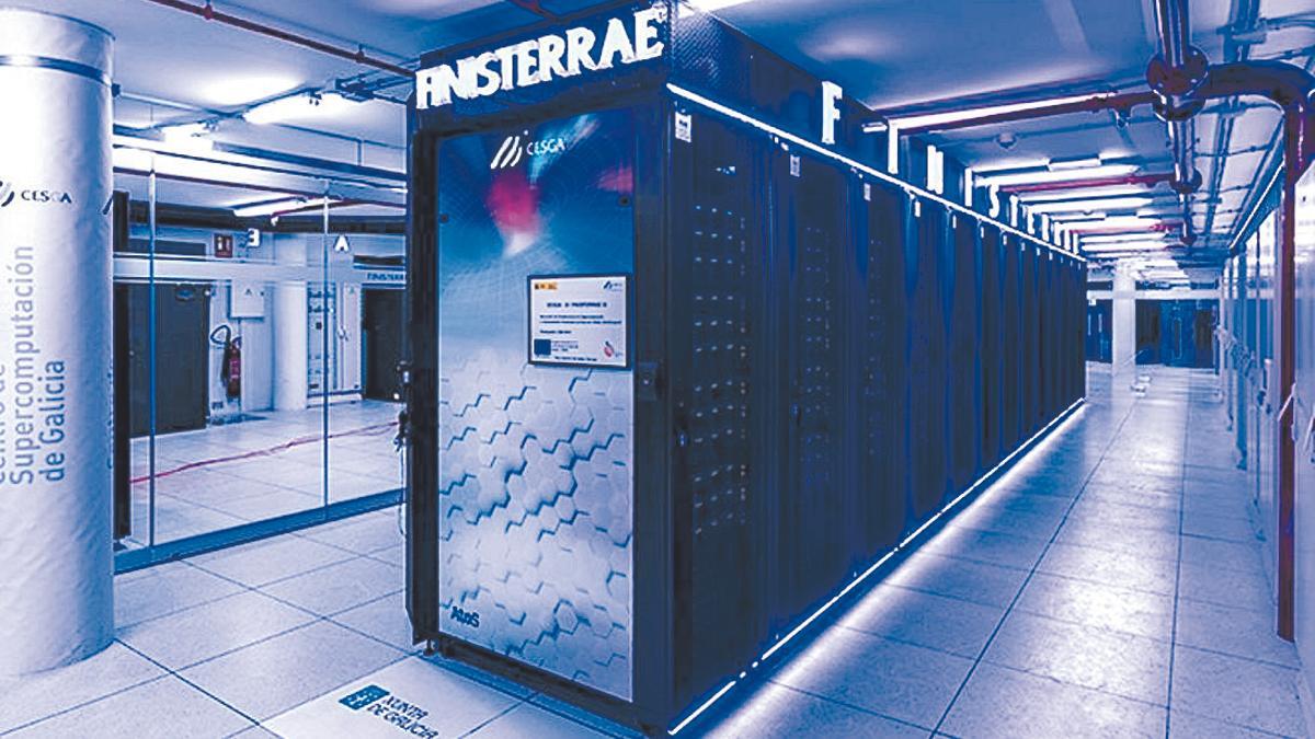 La supercomputadora ‘Finis Terrae III’, en las instalaciones del Cesga