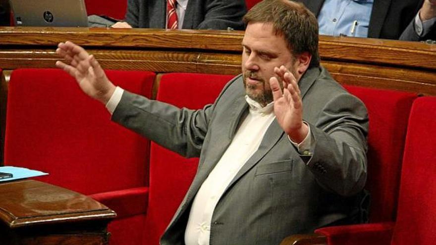 El vicepresident de la Generalitat, Oriol Junqueras, al Parlament